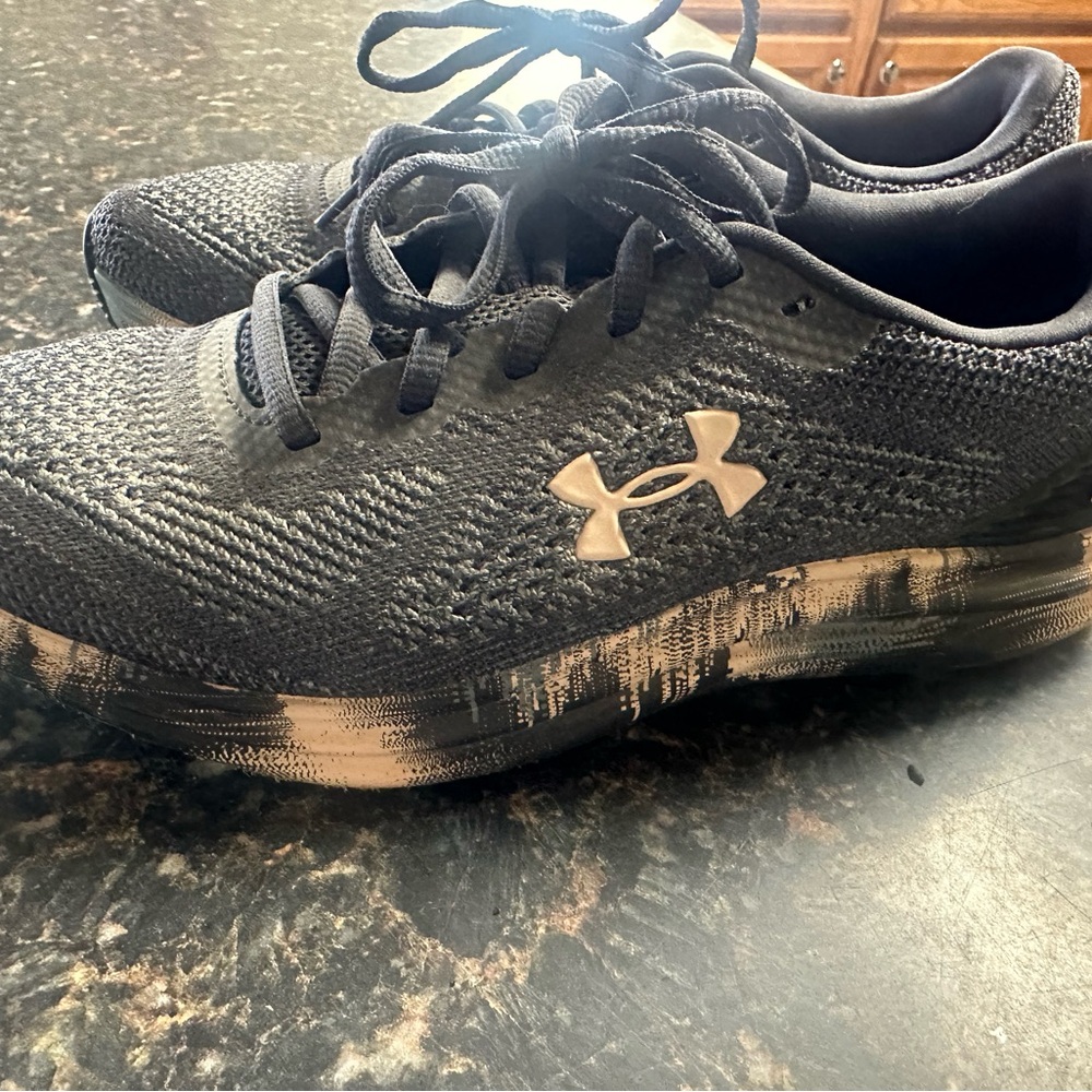 Under Armour Black and White Athletic Shoes